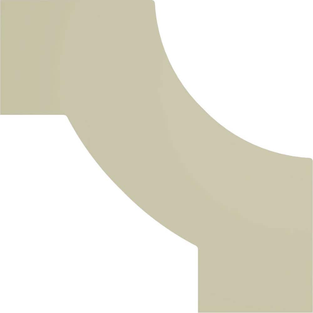 6" White Polyurethane Running Leaf Crown Moulding Corner