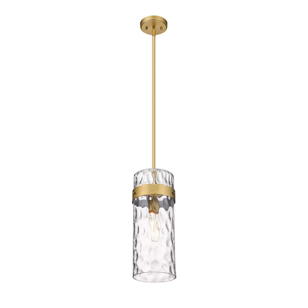 Fontaine Transitional Rubbed Brass Indoor/Outdoor Pendant Light