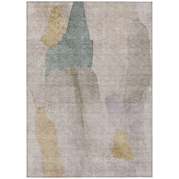 Chantille Machine Washable Indoor/Outdoor Abstract ACN1986 Beige 3 ft. x 4 ft. Area Rug