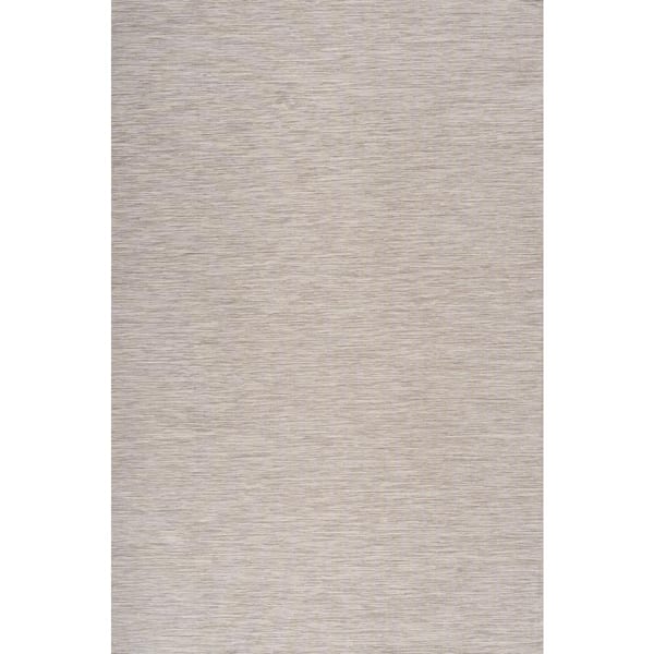 Ethan Modern Flatweave Light Gray 8 ft. x 10 ft. Solid Indoor/Outdoor Area Rug