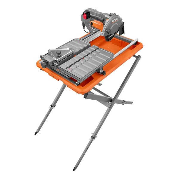 RIDGID 9 Amp Corded 7 in. Wet Tile Saw with Stand R4031S