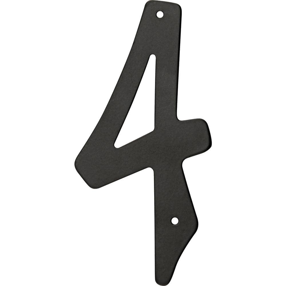 4 in. Black Nail-On Aluminum House Number 4 price history on PriceWatchPro