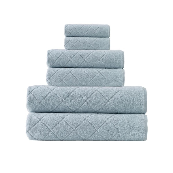 Unbranded Gracious 6-Pieces Green Turkish Cotton Towel Set