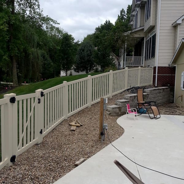 Weatherables Captiva 4 ft. H x 6 ft. W Khaki Vinyl Pool Fence Panel