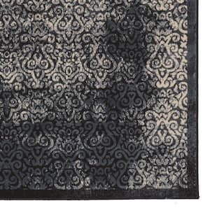 Crop Ilussion Navy and Beige 2 ft. x 3 ft. Area Rug