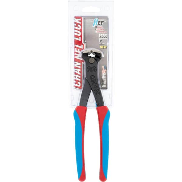 Channellock 8-1/2 in. End Cutting Plier with CODE BLUE Comfort Grip 358CB -  The Home Depot