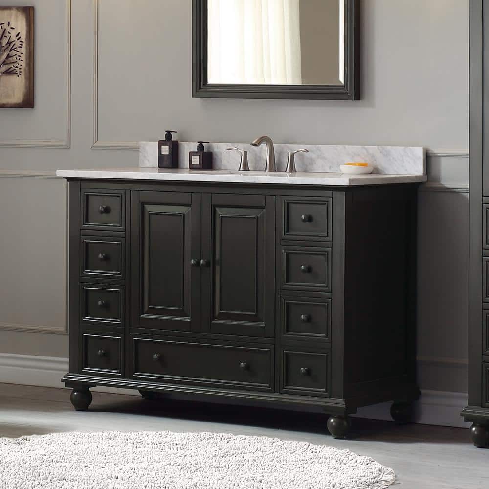 Thompson 48'' Charcoal Glaze Solid Wood Vanity Base
