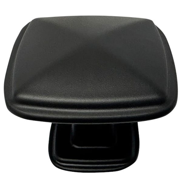 Katonah 1 in. Matte Black Square Cabinet Knob
