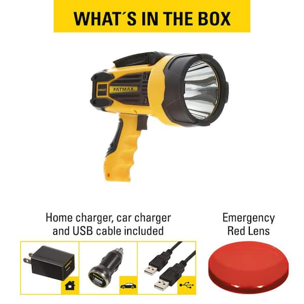 Stanley Rechargeable 2200 Lumens LED Lithium-Ion Hand-Held Portable  Handheld Spotlight SL10LEDS The Home Depot
