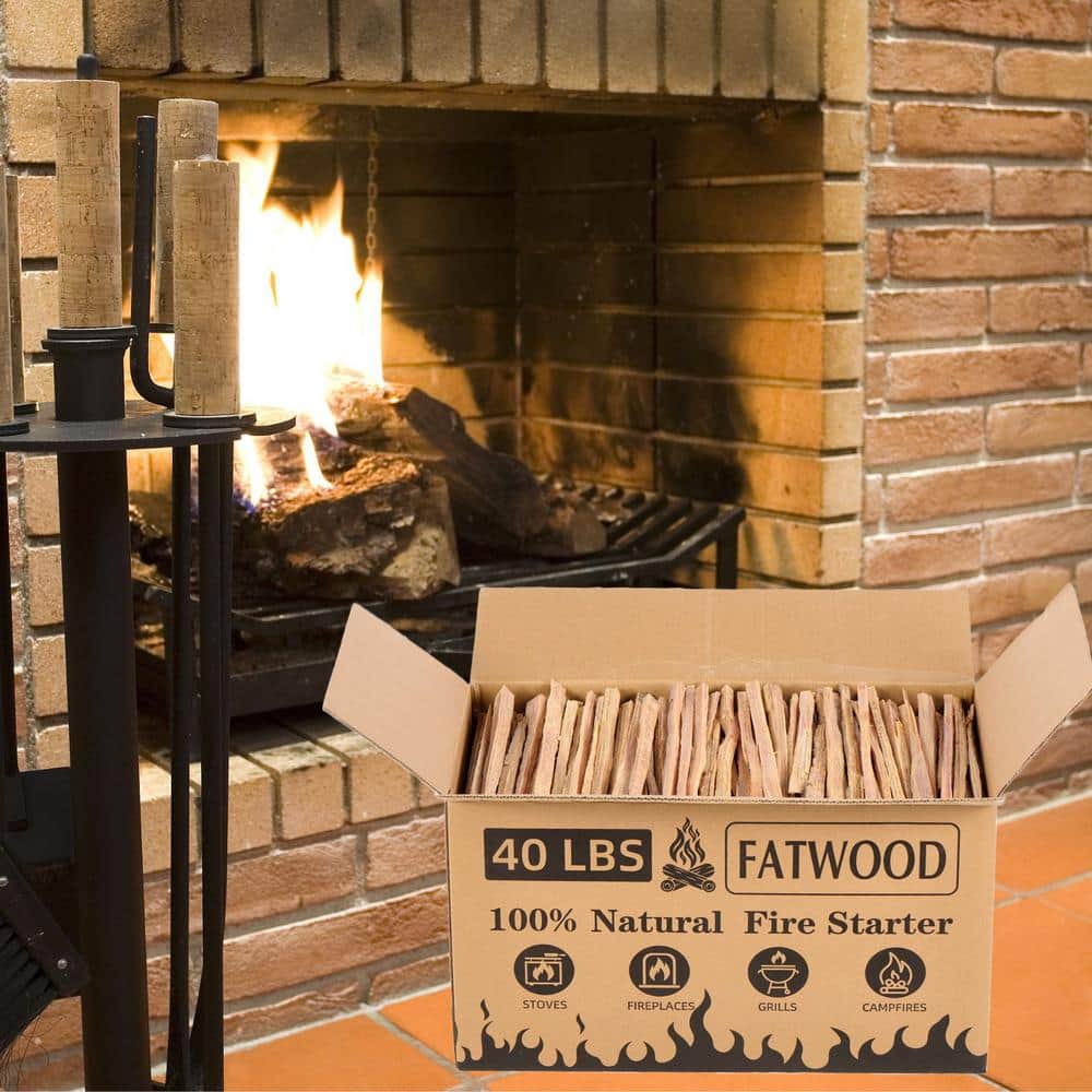 40 lbs. Box Fire Starter Sticks, Pine Fire Starter Sticks, 100% Natural Kin