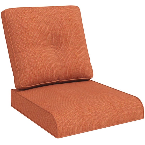 22 in. x 24 in. 2-Piece Outdoor Deep Seating Outdoor Lounge Chair Cushion Set in Orange