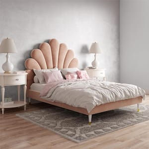 Monarch Hill Pink Upholstered Poppy Full Size Bed Frame