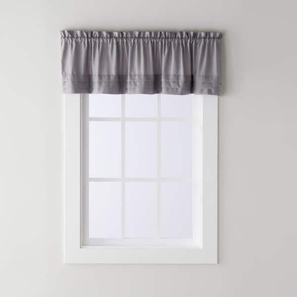 Saturday Knight Holden 13 in. L Polyester Valance in Dove Grey