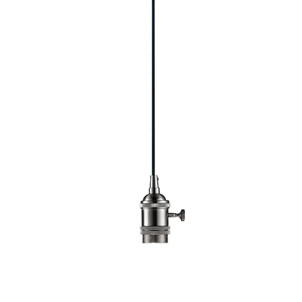 Globe Electric Danburite 1-Light Brushed Steel Pendant