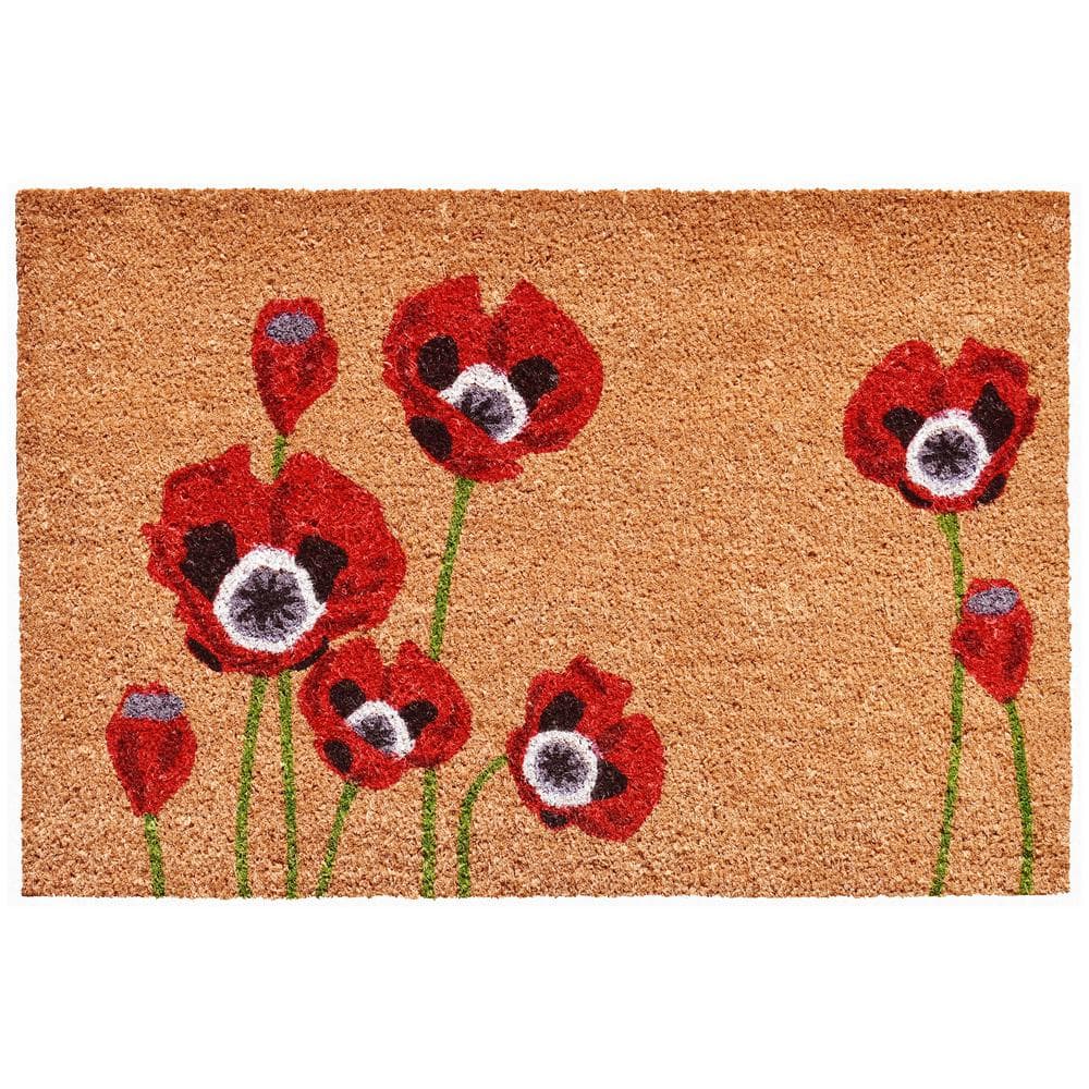 Calloway Mills Red Poppies Doormat 104031729 The Home Depot