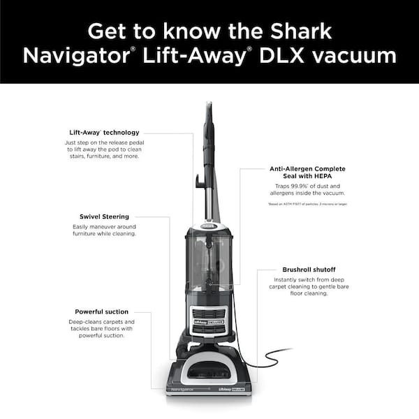 Shark Navigator Lift-Away ADV Lightweight Bagless Corded HEPA Filter  Upright Vacuum for Multi-Surface in Blue - LA301 LA301 - The Home Depot
