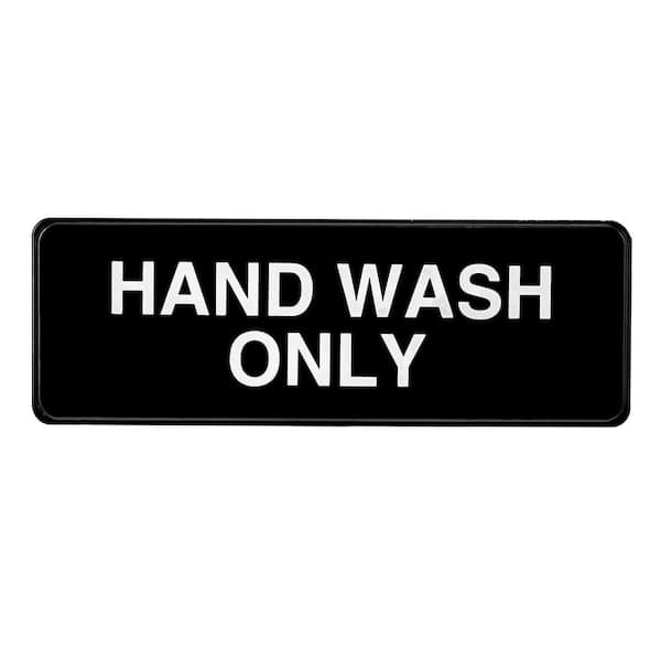 Alpine Industries 9 in. x 3 in. Wash Only Sign (15-Pack)