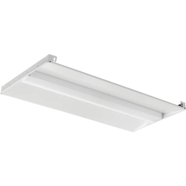 Lithonia Lighting Contractor Select BLC 2 ft. x 4 ft. 128-Watt Equivalent Integrated LED White 5000 Lumens Center Basket Troffer, 3500K