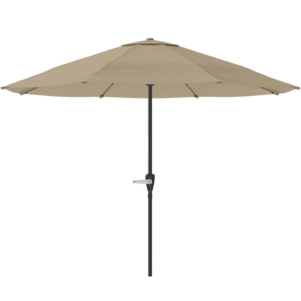 9 ft. Aluminum Outdoor Market Patio Umbrella with Hand Crank Lift in Sand price history on PriceWatchPro
