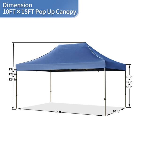 Sudzendf 10 x 15 Navy Heavy Duty Pop Up Canopy Tent with
