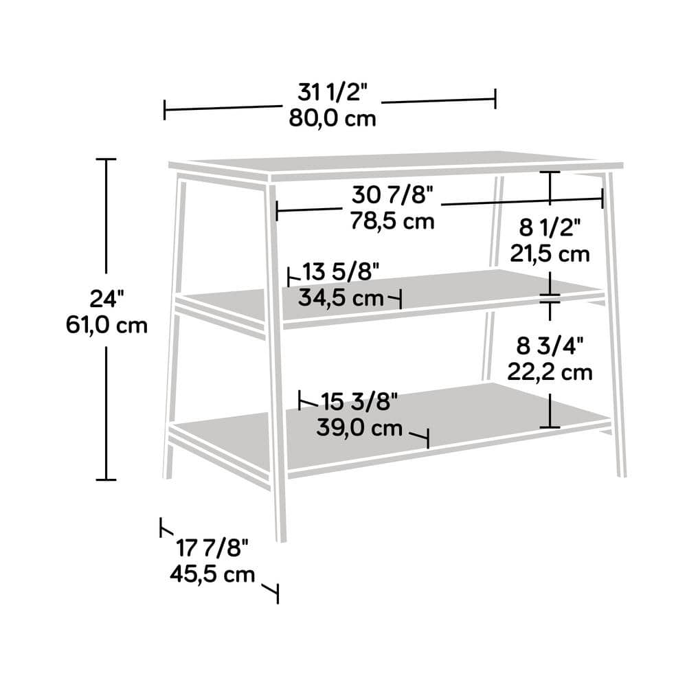 Charter Oak & Black Metal Industrial 36" TV Stand