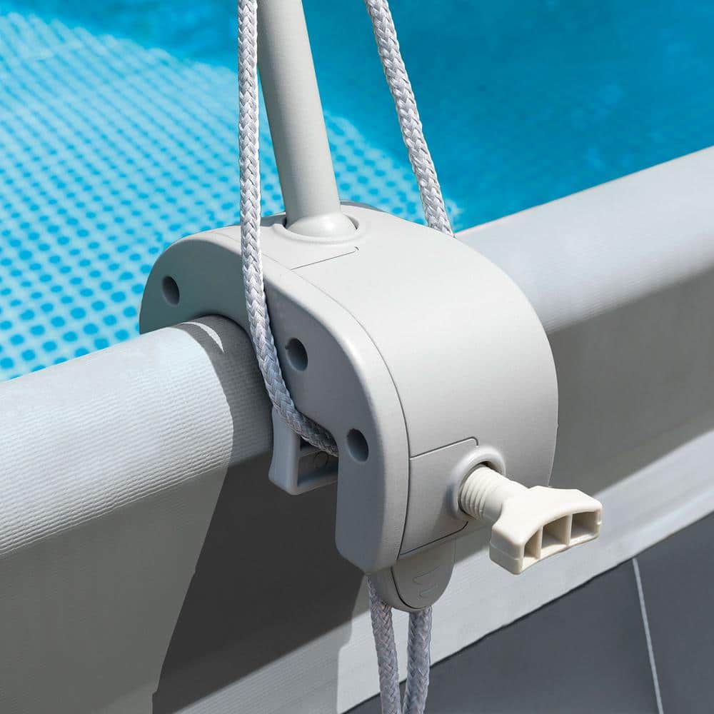 Intex 24FT x 12FT Gray Rectangular Above Ground Pool Set with Filter Pump