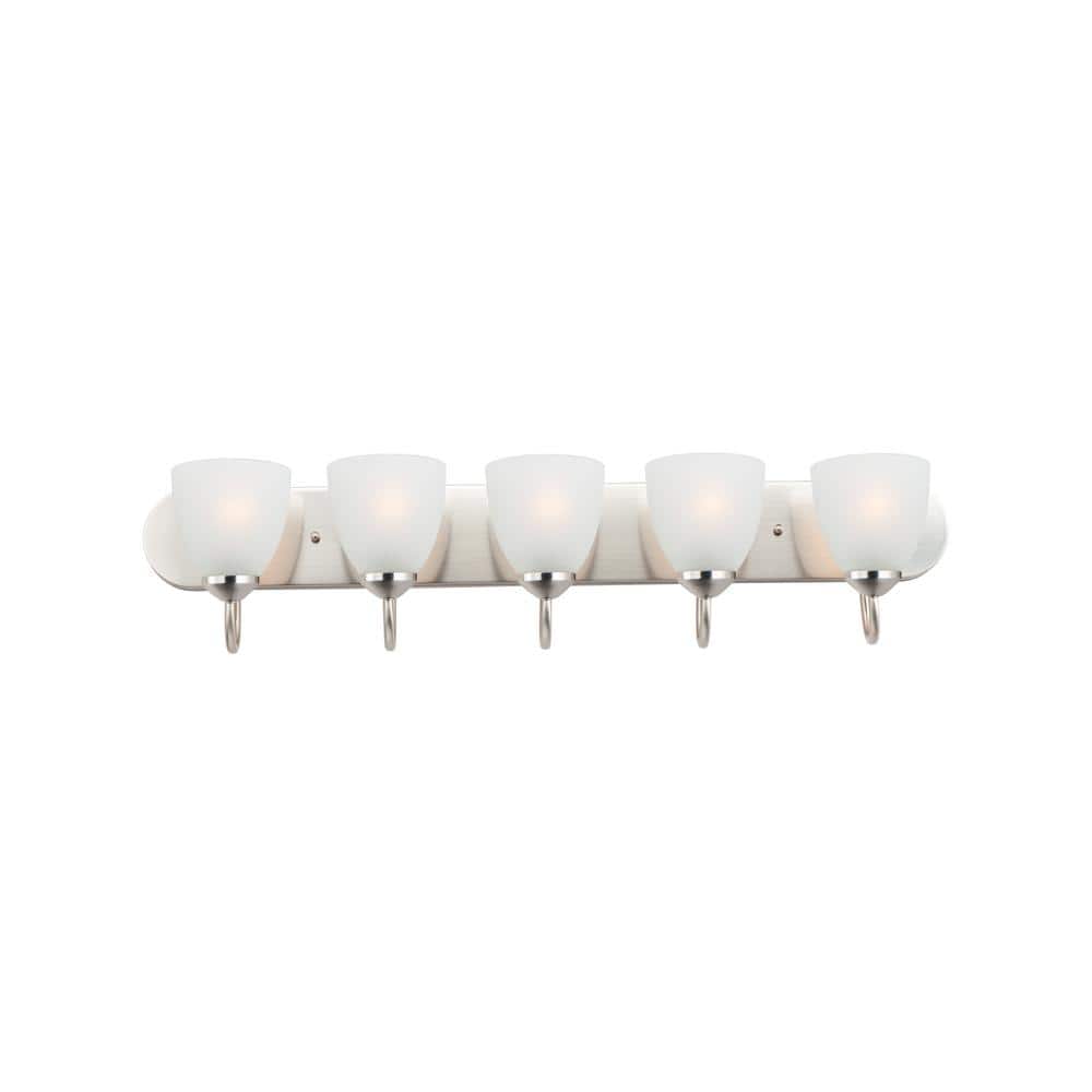 Axis 48 in. 5-Light Strip Satin Nickel Bath Vanity Light price history on PriceWatchPro