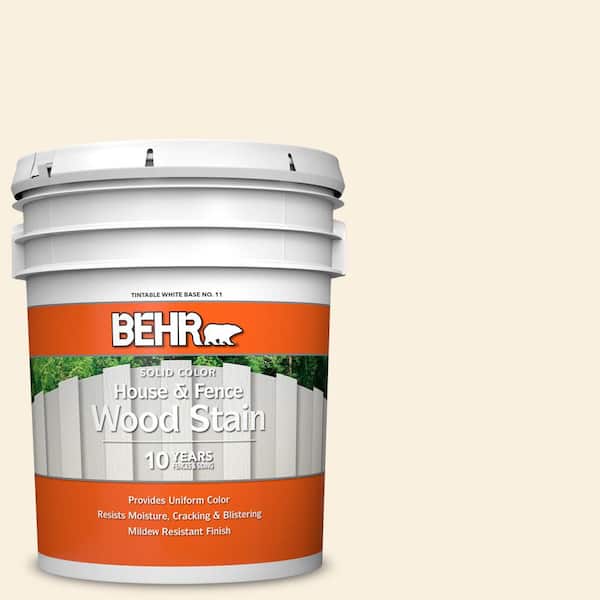 BEHR 5 gal. #M260-1 String Cheese Solid Color House and Fence Exterior Wood Stain