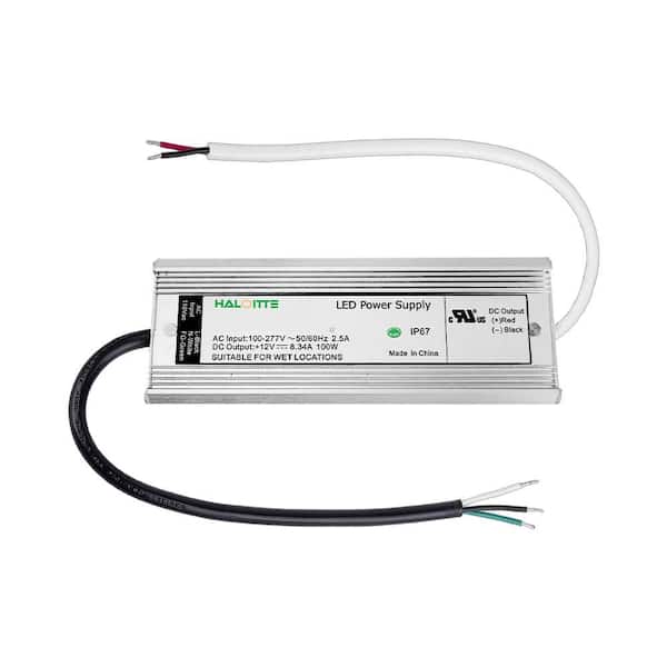100-Watt 120-277-Volt ConstantVoltage LED DriverLamp Output 12-Volt DC PowerSupply 0-10-Volt Dim IP65 ReplacementBallast