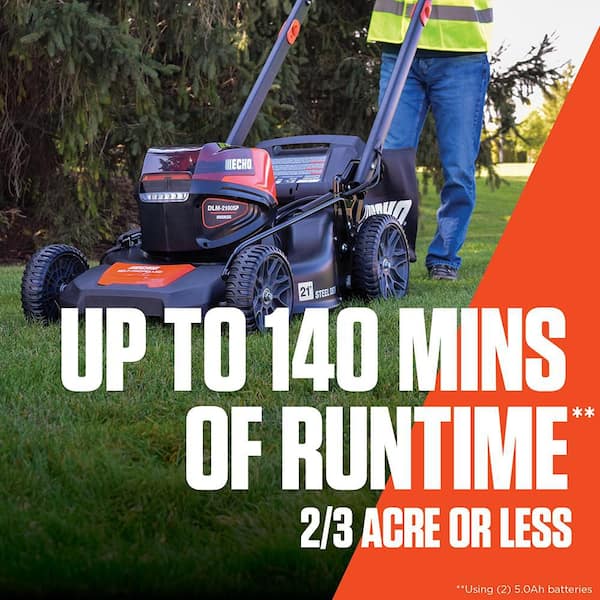 56V 21 in. Cordless Battery 3-in-1 Walk Behind Self-Propelled Lawn Mower w/ (2) 5Ah Batteries and Rapid Charger