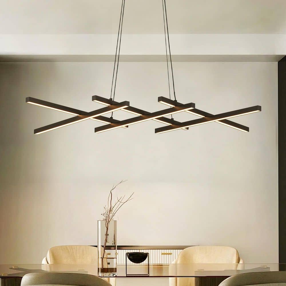 Rennnsan Rael 45-Watt 1-Light 41.3 in. Sand Black Contemporary