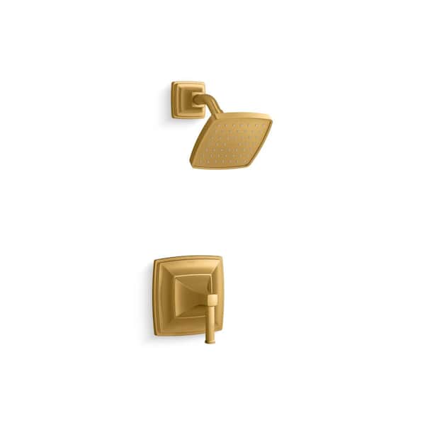 KOHLER Riff 1-Handle Shower Faucet Trim Kit in Vibrant Brushed Moderne Brass (Valve Not Included)