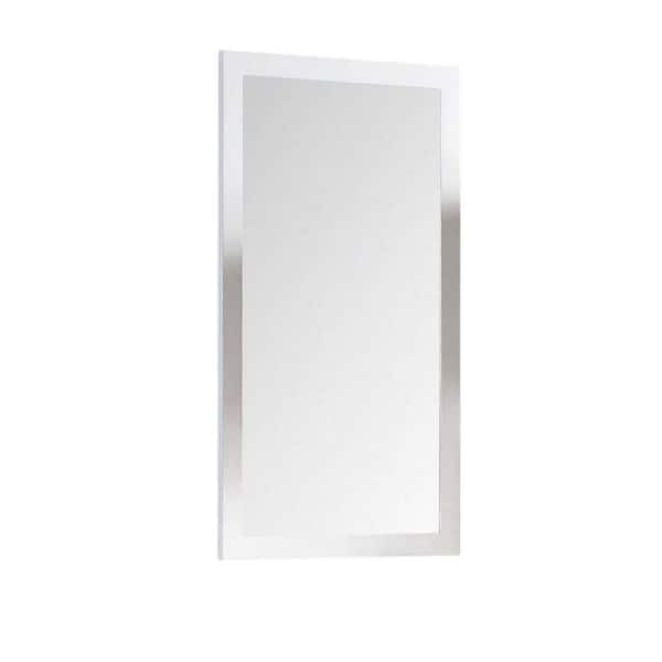 FINE FIXTURES Concordia 17.75 in. W x 33.5 in. H Small Rectangular Other Framed Wall Bathroom Vanity Mirror in White