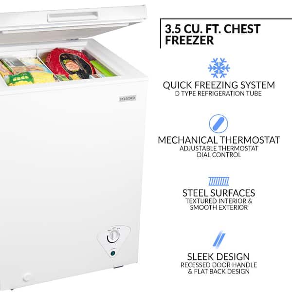 Igloo 5-cu ft Manual Defrost Chest Freezer (White) ENERGY STAR in the Chest  Freezers department at