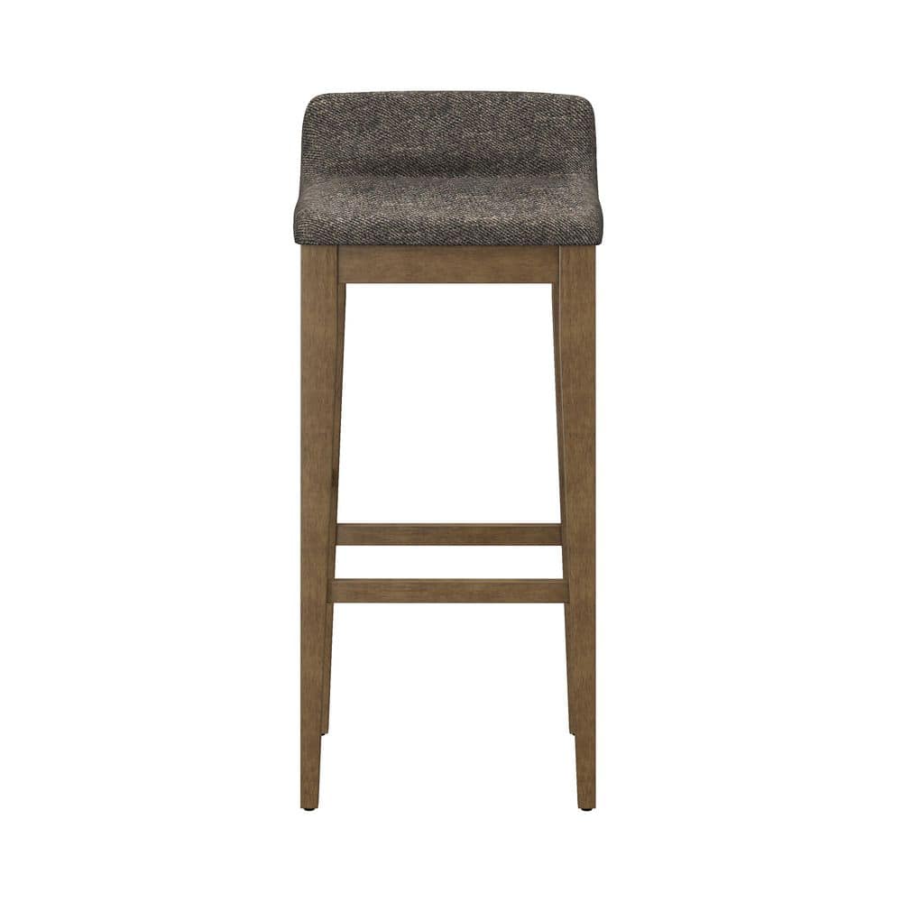 Renmark Brushed Gray Adjustable Wood Counter Stool