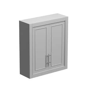 22 in. W x 8 in. D x 26 in. H Bathroom Storage Wall Cabinet in Gray