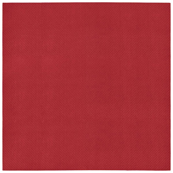 Town Square Chili Red 12 ft. x 12 ft. Geometric Area Rug