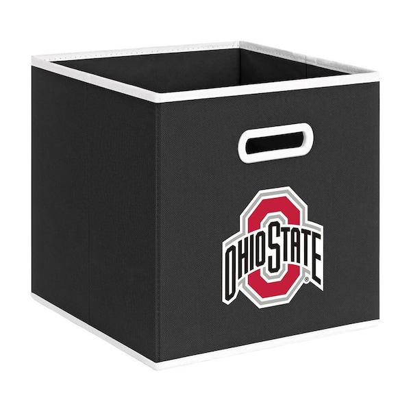 Unbranded College STOREITS Ohio State University 10-1/2 in. W x 10-1/2 in. H x 11 in. D Black Fabric Storage Bin