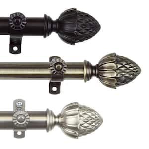 ACHIM Buono II Medley - Asta Per Tendina Con Finali In Metallo E Vinile - Regolabile Da 71 A 122 Cm - 2