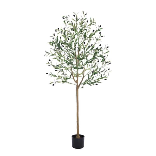 B BALANBO 5 ft. Artificial Olive Tree, Large Faux Olive Silk Tree for Home Decor