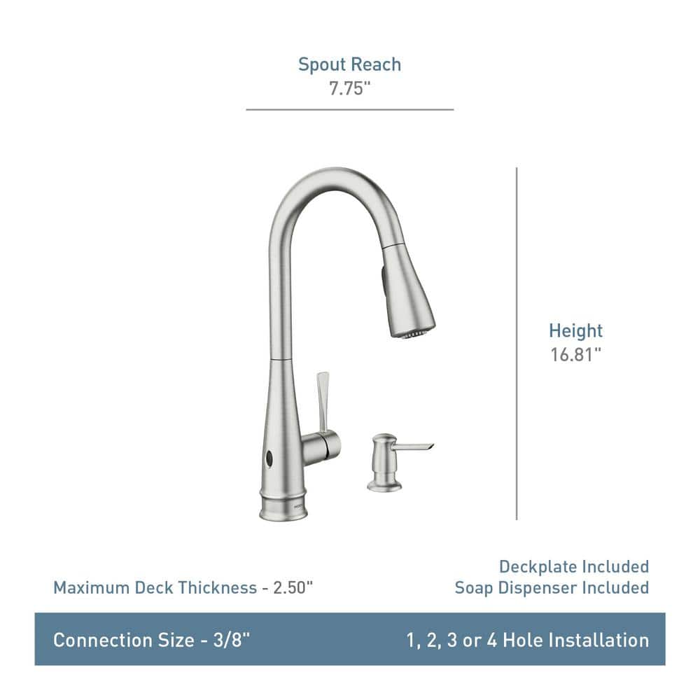 Stainless Steel Touchless Single-Handle Pull-Down Kitchen Faucet