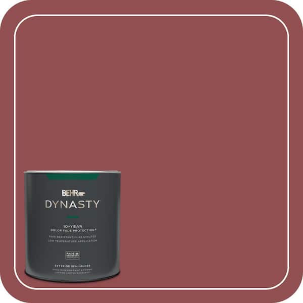 BEHR DYNASTY 1 qt. #PPU1-08 Pompeian Red Semi-Gloss Exterior Stain-Blocking Paint & Primer