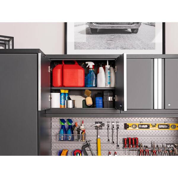 NewAge Products 6-Cabinets Steel Garage Storage System in Charcoal