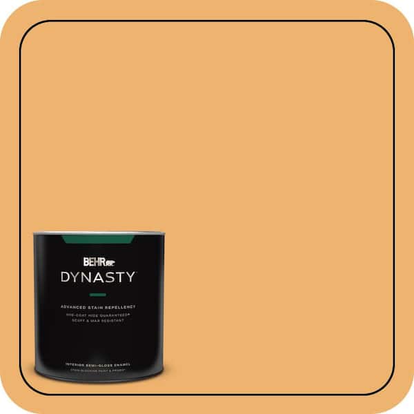 BEHR DYNASTY 1 qt. #PPU6-03 Sunburst Semi-Gloss Enamel Interior Stain-Blocking Paint and Primer