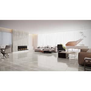Atlanta Gray 11.72 in. x 23.69 in. Polished Porcelain Floor and Wall Tile (15.5 sq. ft./Case)