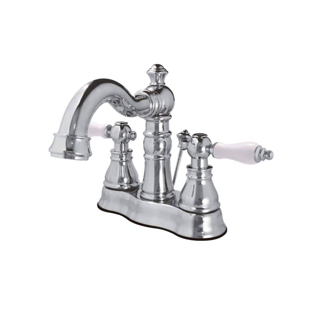 Kingston Brass American Patriot 4 in. Centerset 2-Handle Bathroom Faucet in  Chrome HFS1601APL