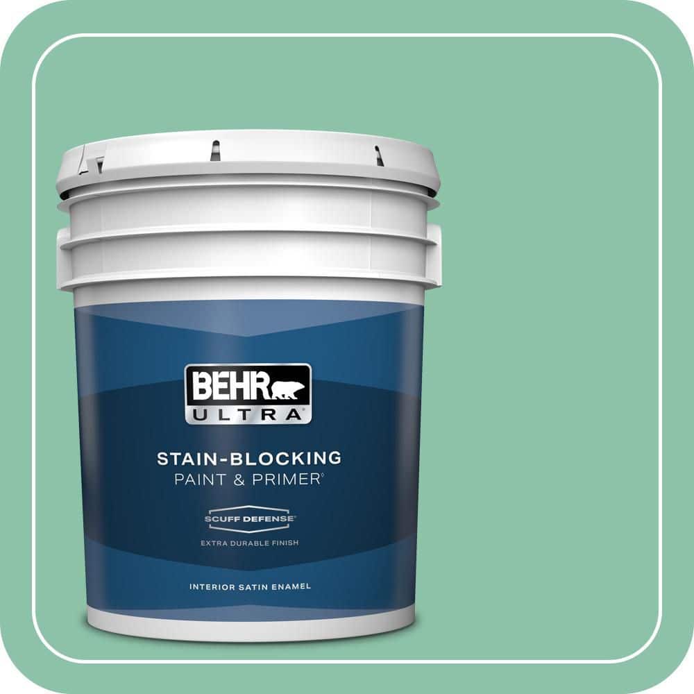 5 gal. Home Decorators Collection #HDC-WR14-8 Spearmint Frosting Extra Durable Satin Enamel Interior Paint & Primer price history on PriceWatchPro
