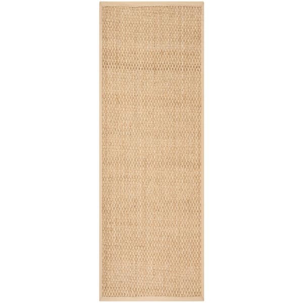 SAFAVIEH Natural Fiber Tan/Beige 3 ft. x 8 ft. Border Runner Rug