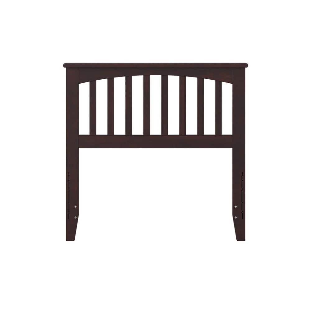 Espresso Twin Wood Mission Headboard with Slats