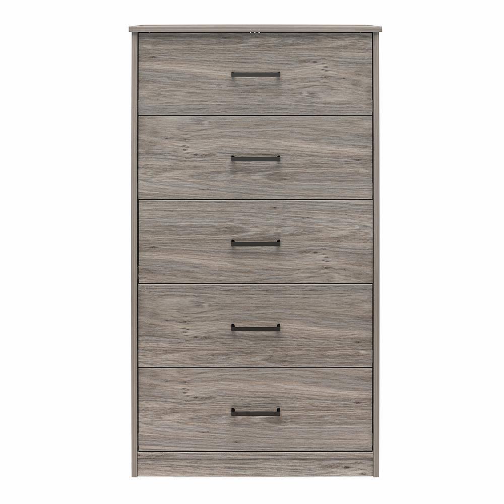 Ameriwood Home Karsan 5 Drawer Dresser, Gray Oak DE40229 - The Home Depot